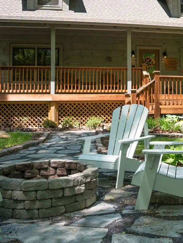 Earth & Stone Landscapes, a Licensed Landscape Contractor example of hardscape and softscape combinations in the Tahoe area.