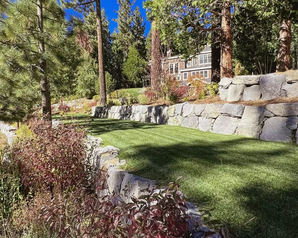 Boulder Retaining Wall In Glenbrook Nevada