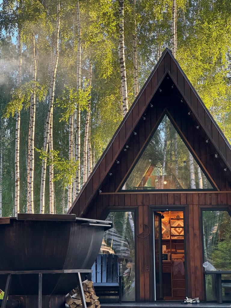 cabin with defensible space